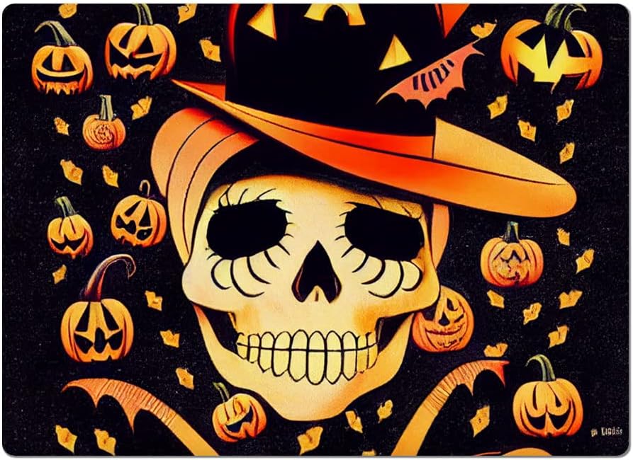 Spooky Halloween Car Magnet 2 PCS - Pumpkin Car Magnet - Skull Sticker