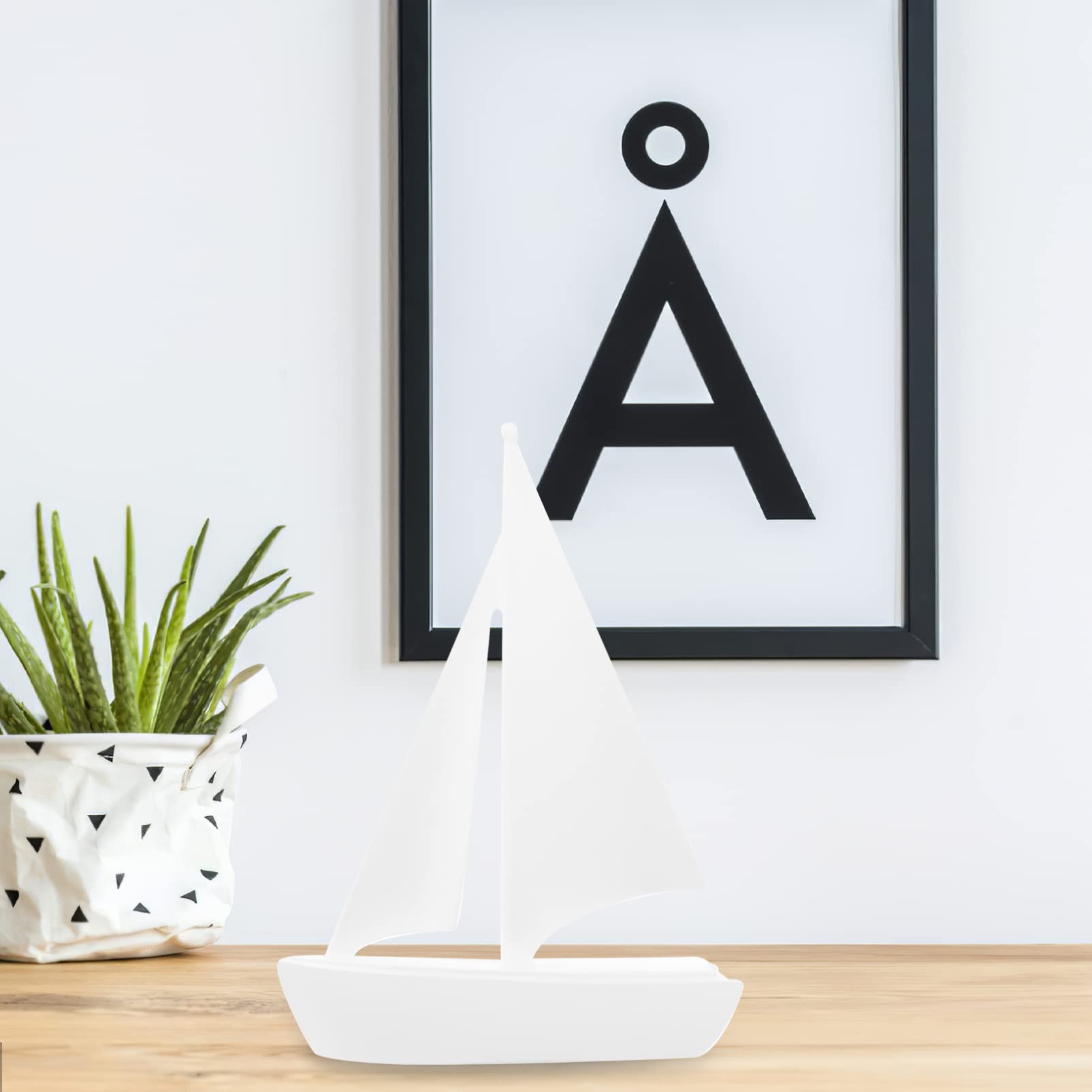 Veemoon Ornamento in Resina Forma Di Barca Vela Decorazione Retrò Per Barca Vela Artigianato Da Tavolo Per Ufficio Arredamento Per Casa Un Unico e Creativo