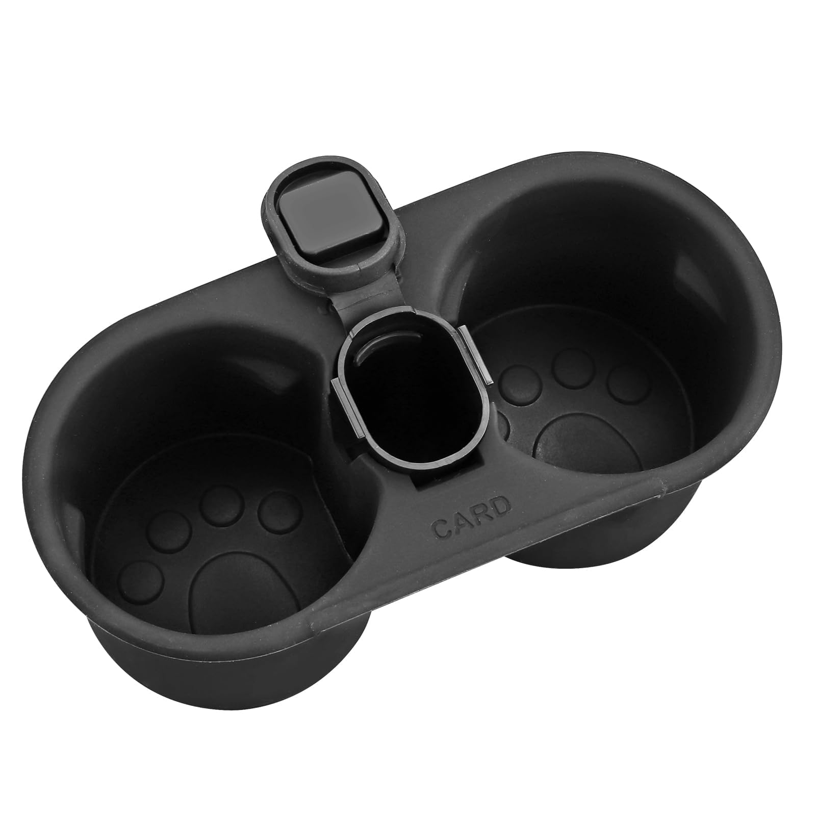 NALACAL Cup Holder Compatible with Tesla Model Y/3, Center Console Insert Car Cup Holder Automotive Drink Holder with Rotating Card Slot Design for Tesla Console Organizer Custom Cupholder