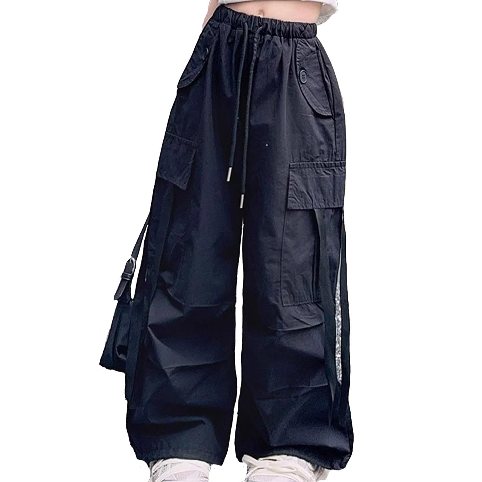 Cokbyavla Uniforms for Girls Pants, Girls Black Uniform Pants Cute Teen Cargo Girl Flare Leggings High Waist Bell Bottom Children's Long Yoga para Kid 13-14 Years