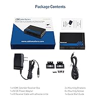 Vista 6 de Cable Matters Caja receptora para extensor HDMI de montaje en pared con TCP/IP, hasta 300 pies, 1080P, configuración de 1 a muchos