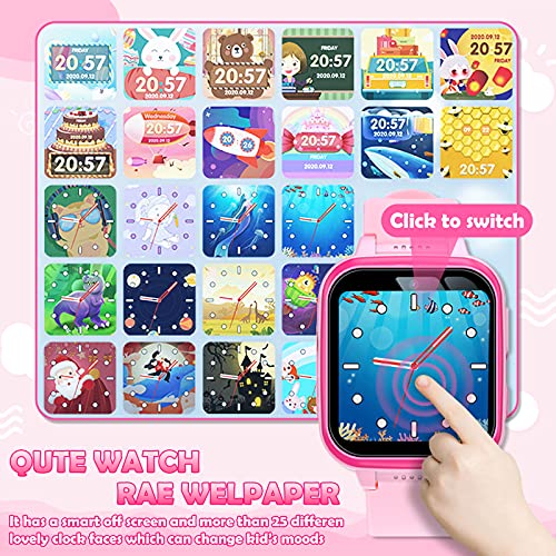 Kids Smart Watch With 90°Rotatable Camera Smartwatch Touch Screen Kids Watch Music Pedometer Flashlight Games Digital Wrist Watch For Girls #TOP3