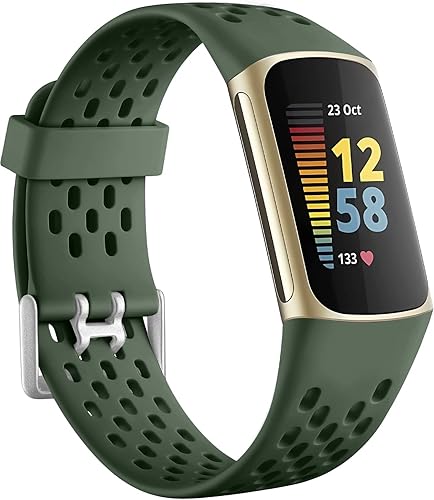 Getino Compatible con Fitbit Charge 5 bandasCharge 6 bandas para mujeres y hombres, correa de repuesto suave, cómoda y transpirable, correas