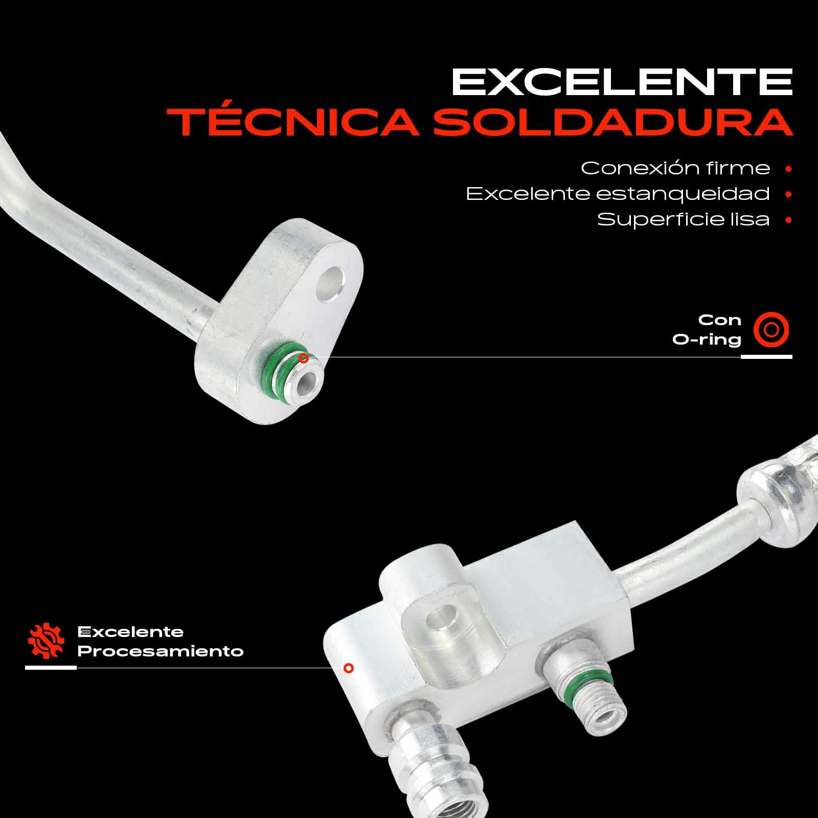 Frankberg Tubería de alta/baja presión aire acondicionado | Compatible con: Caja de puente, Autobús Jumper, Ducato Van 250, Plataforma/chasis Boxer, Plataforma/chasis Jumper, bóxer