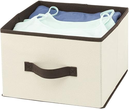 Miniatura 8 de mDesign Contenedor de tela para organizador de cubos, cubo de almacenamiento plegable de tela, organizador de almacenamiento plegable para armario,