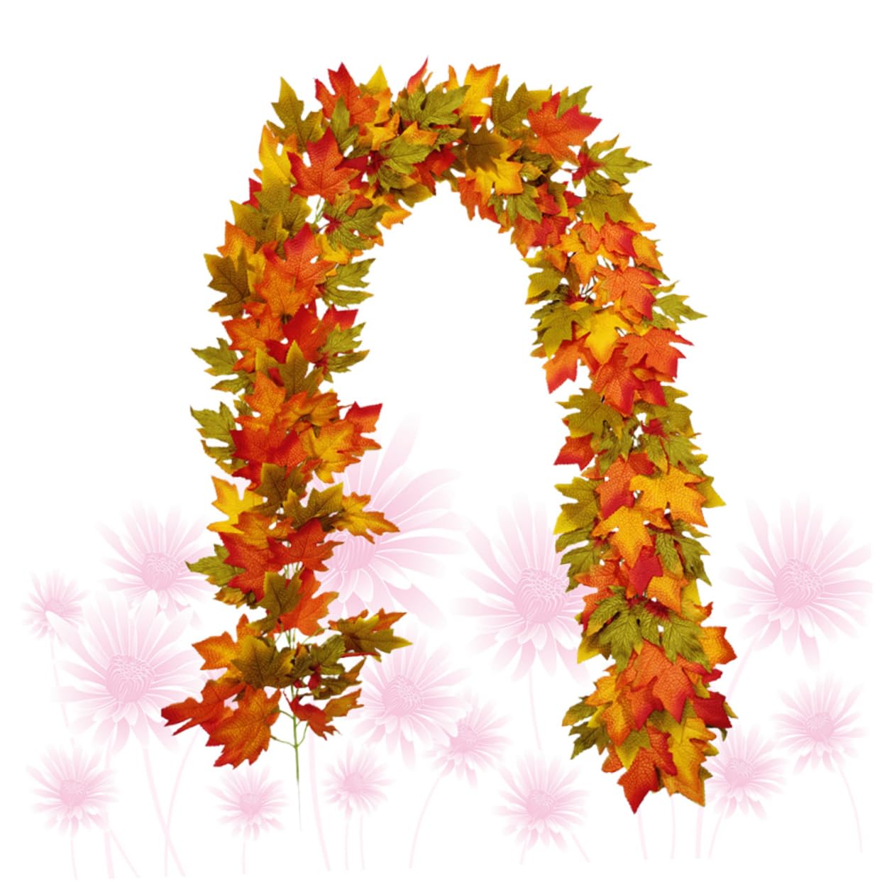 DECHOUS 1pezzi Vite Decorativa Artificiale Foglie Acero Decorazione Autunnale Per Halloween e Ringraziamento Per Pareti Porte e Specchi Simulazione Realistica Di Foglie Acero Rosse e