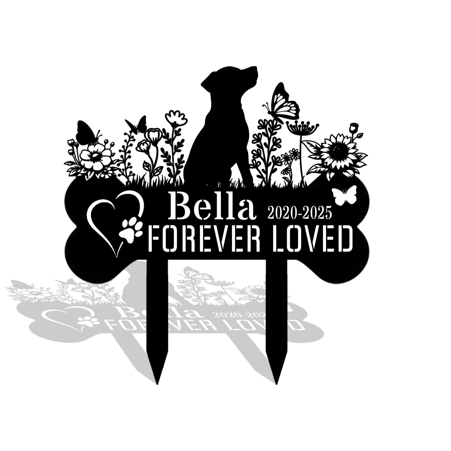 Custom Pet Grave Markers Dog, Custom Pet Metal Memorial Garden Stake, Pet Metal Memorial Garden Stake, Garden Stakes Plaque Pet Headstone Garden Memorial Graves, Dog Memorial Gifts for Loss of Dog โ image 1