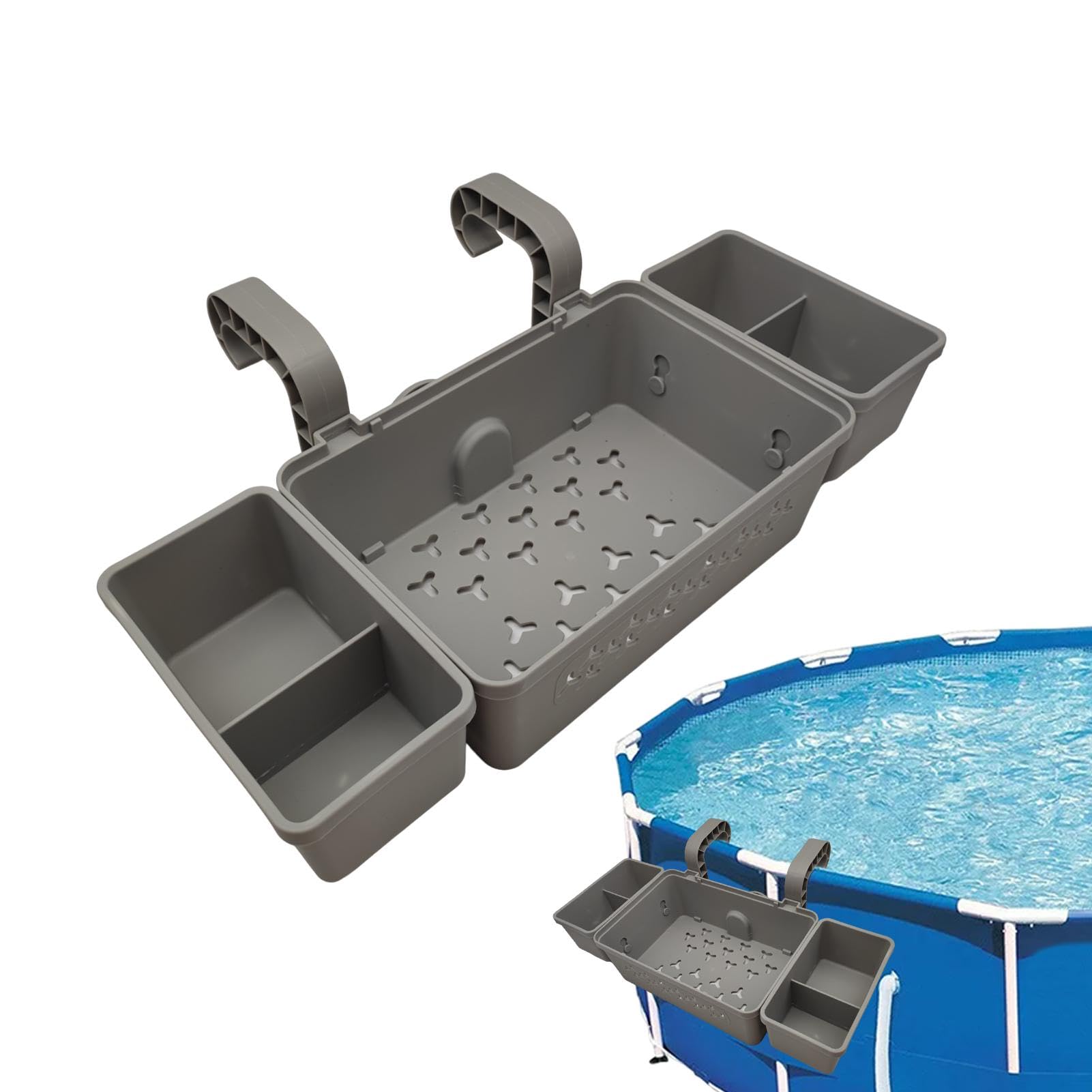 Cestino a bordo piscina, Cestino portaoggetti a bordo piscina | Organizer per riporre oggetti da appendere alla piscina - Cestino portaoggetti a bordo piscina, portaoggetti a lato della