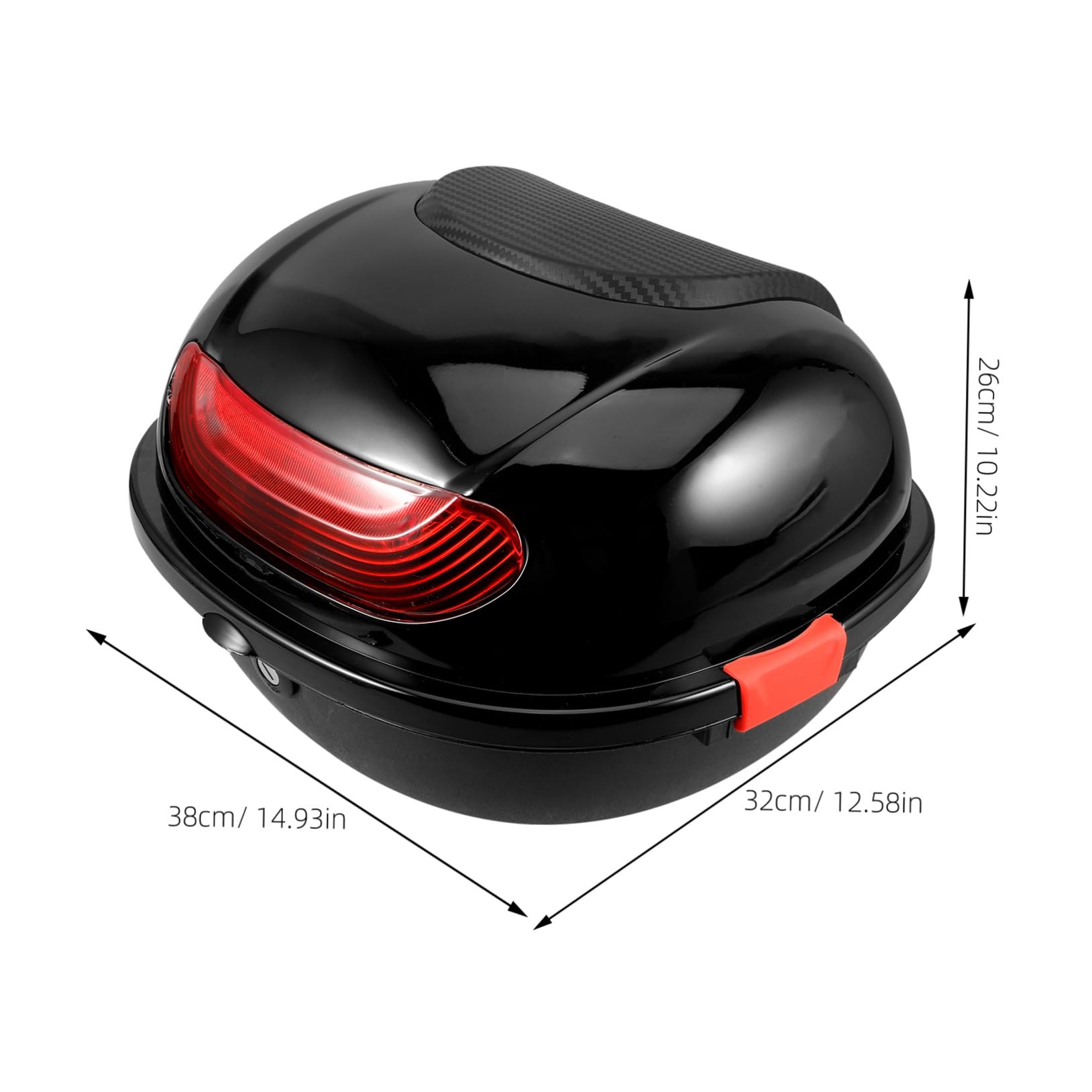 Bauletti per Scooter con Schienale, Bauletto Posteriore in Pp, Design Moderno, Spazioso, per Motociclisti