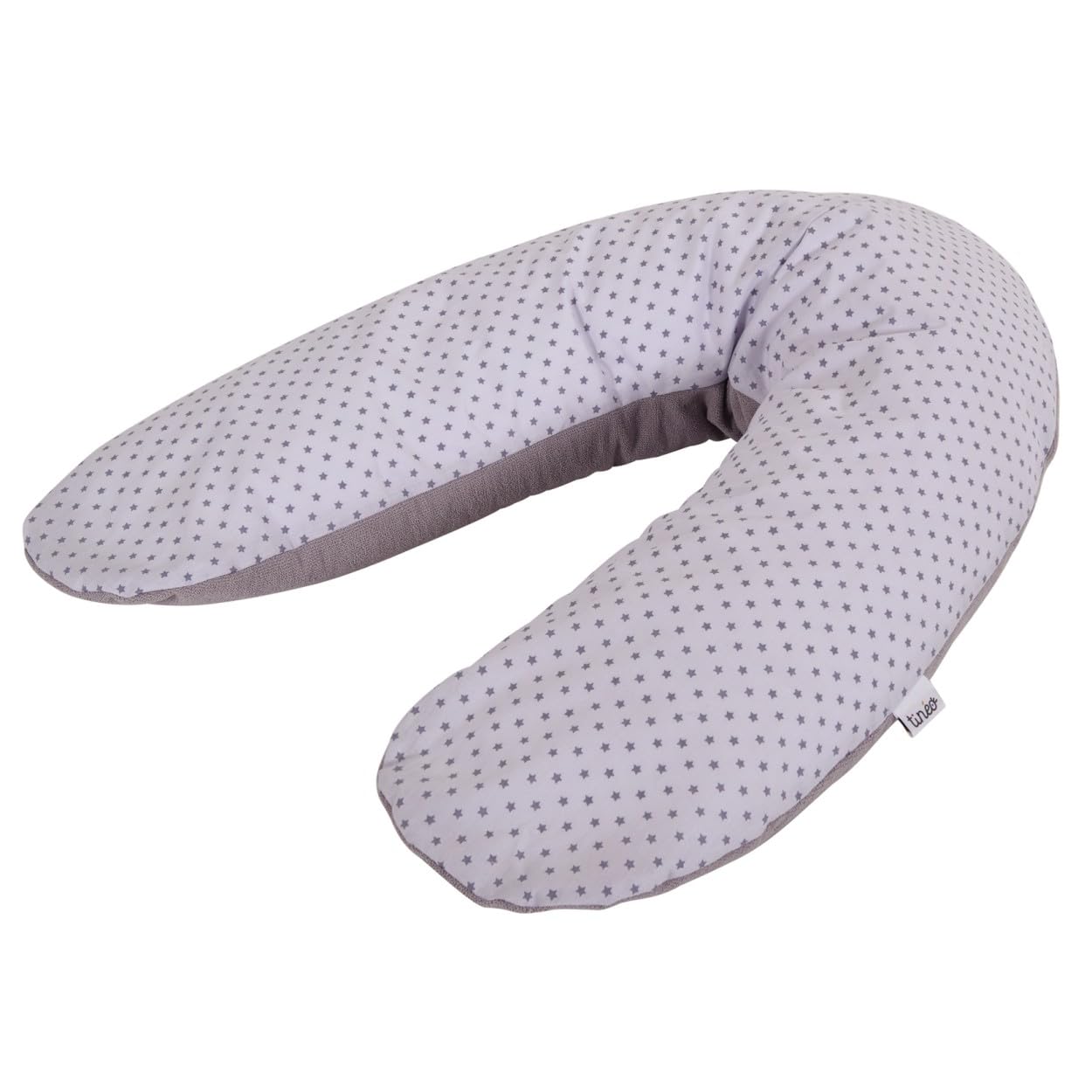 Coussin de maternité et d'allaitement éponge gris/​étoiles