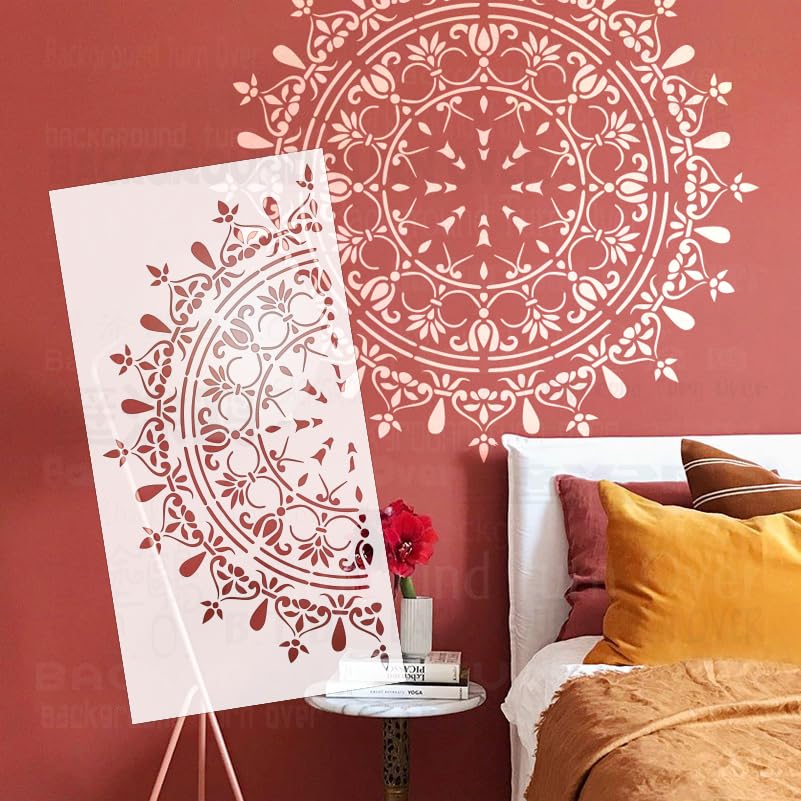Pochoir Mandala pour murs à peindre : créez une ambiance zen dans votre salon