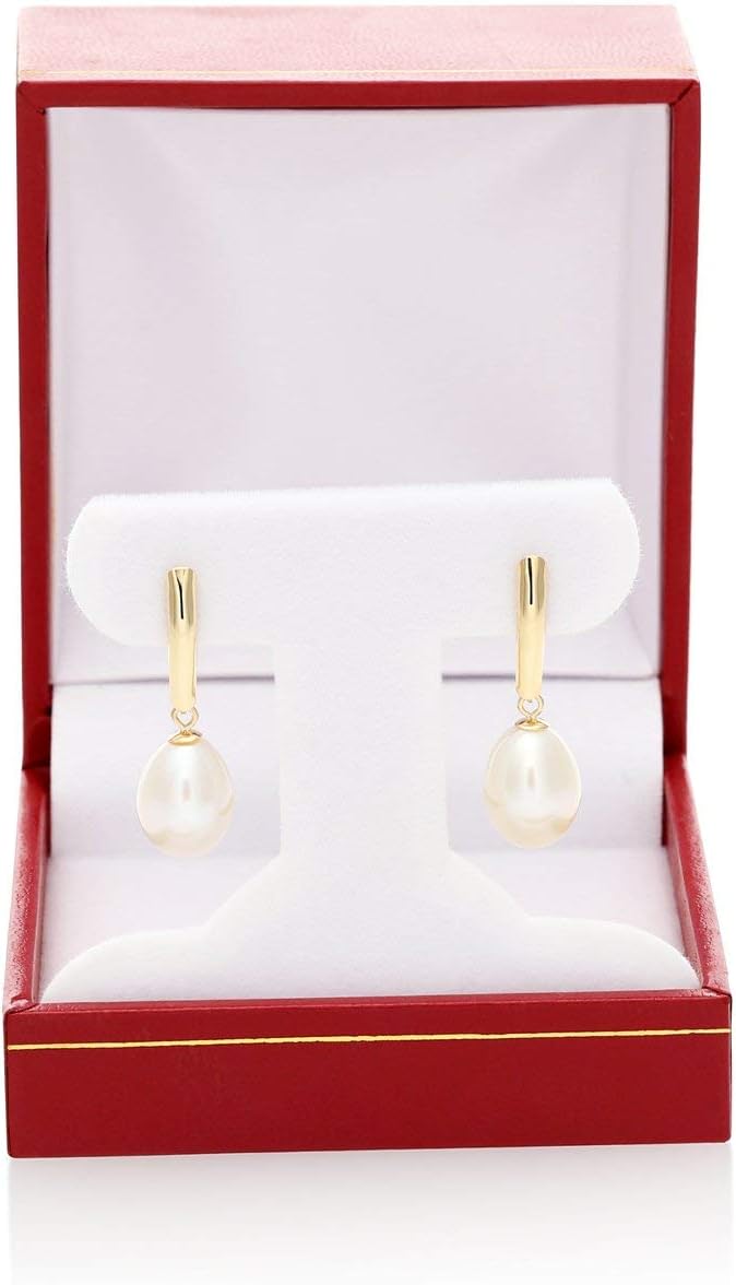 14k Yellow Gold Freshwater Cultured Drop Pearl Earring