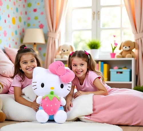 Miniatura 9 de Hello Kitty - Juguete de peluche de 17.5 pulgadas (17.7 in), linda almohada de gato suave para niñas, juguete de regalo de cumpleaños para niños.