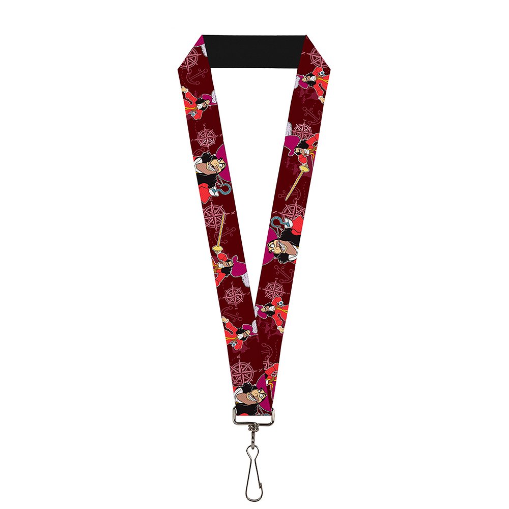 Buckle Down Lanyard-1.0-Captain Hook Poses/Nautical Elements Burgund