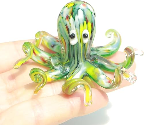 Miniatura 3 de Hand Blown Glass Octopus Sea Organism Crystal Ocean Animal Collectible Figurines Décor Statue Decorative Women Men