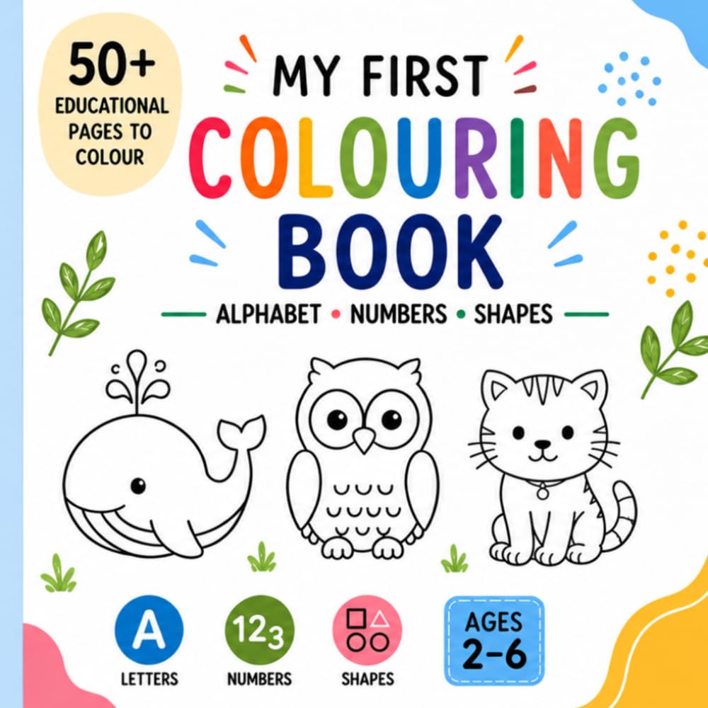 My First Colouring Book: Alphabet, Numbers & Shapes (Lion Lines: Preschool Series)