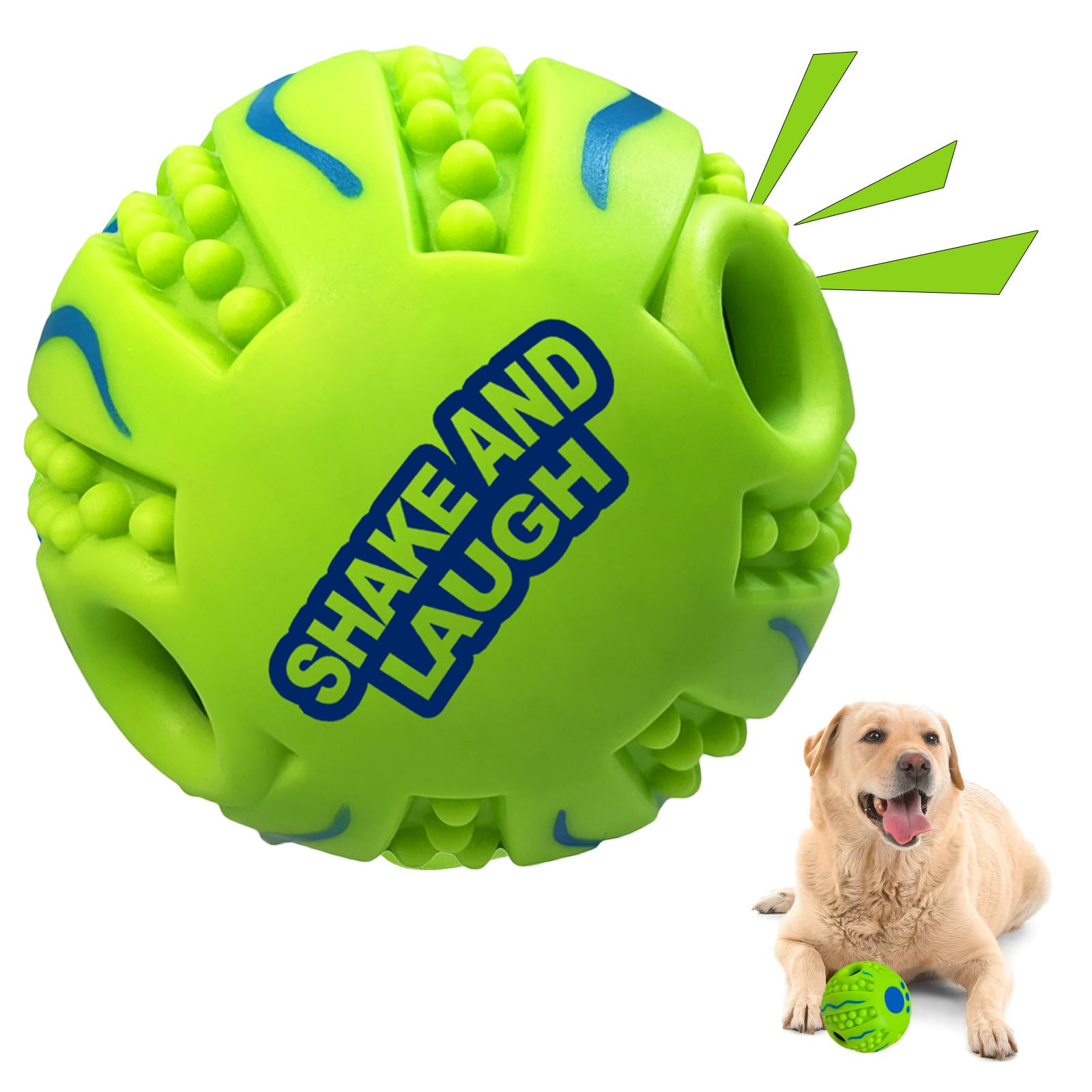 Photo 1 of And Laugh Spiky Interactive Dog Toy Ball, XL