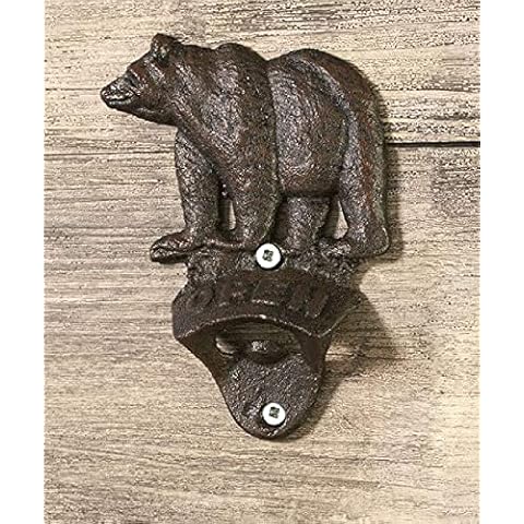 Giftcraft Cast Iron Bear Wall Bottle Opener Cover