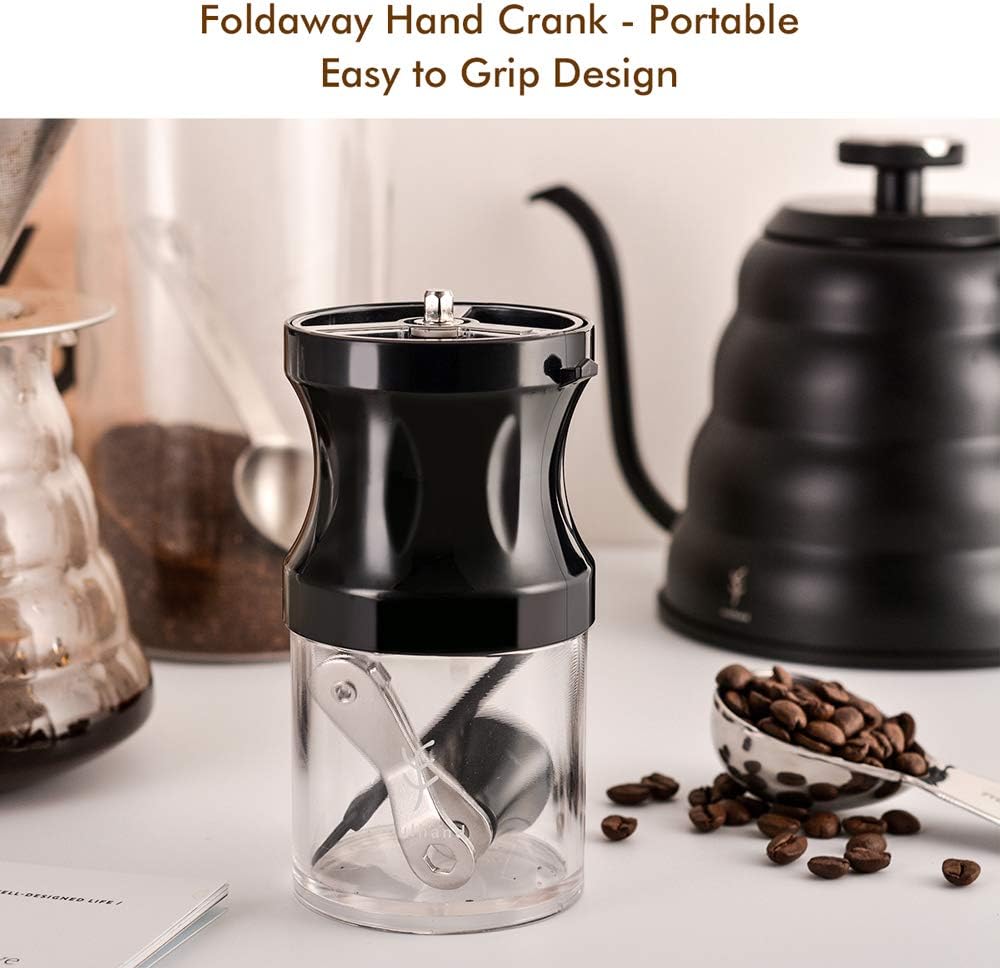 XCSOURCE Manual Coffee Grinder Ceramic Burr Stainless Steel Hnadle Plastic Cover SH005