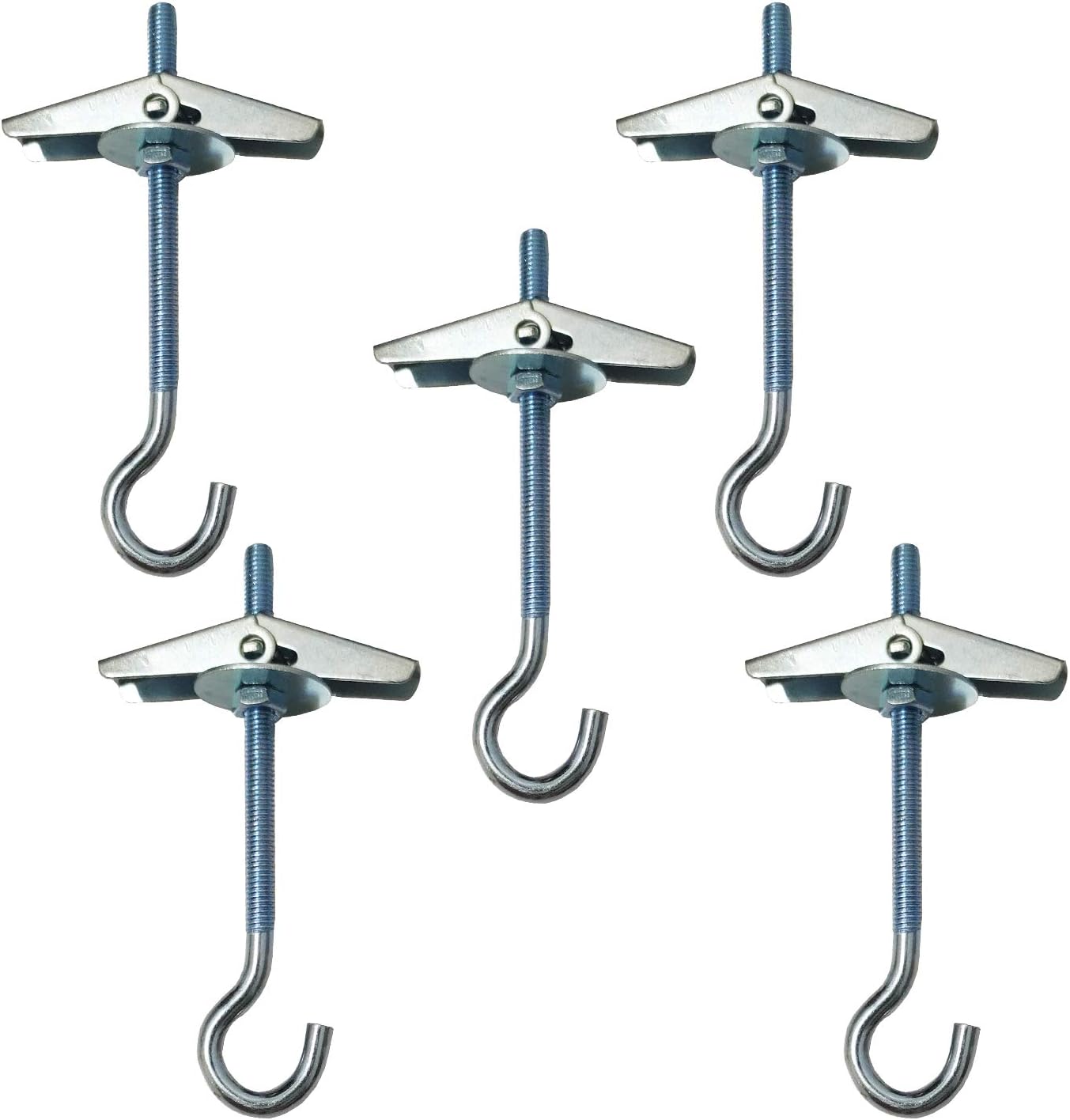 5 Packs M5 Carbon Steel Plasterboard Ceiling Hooks Spring