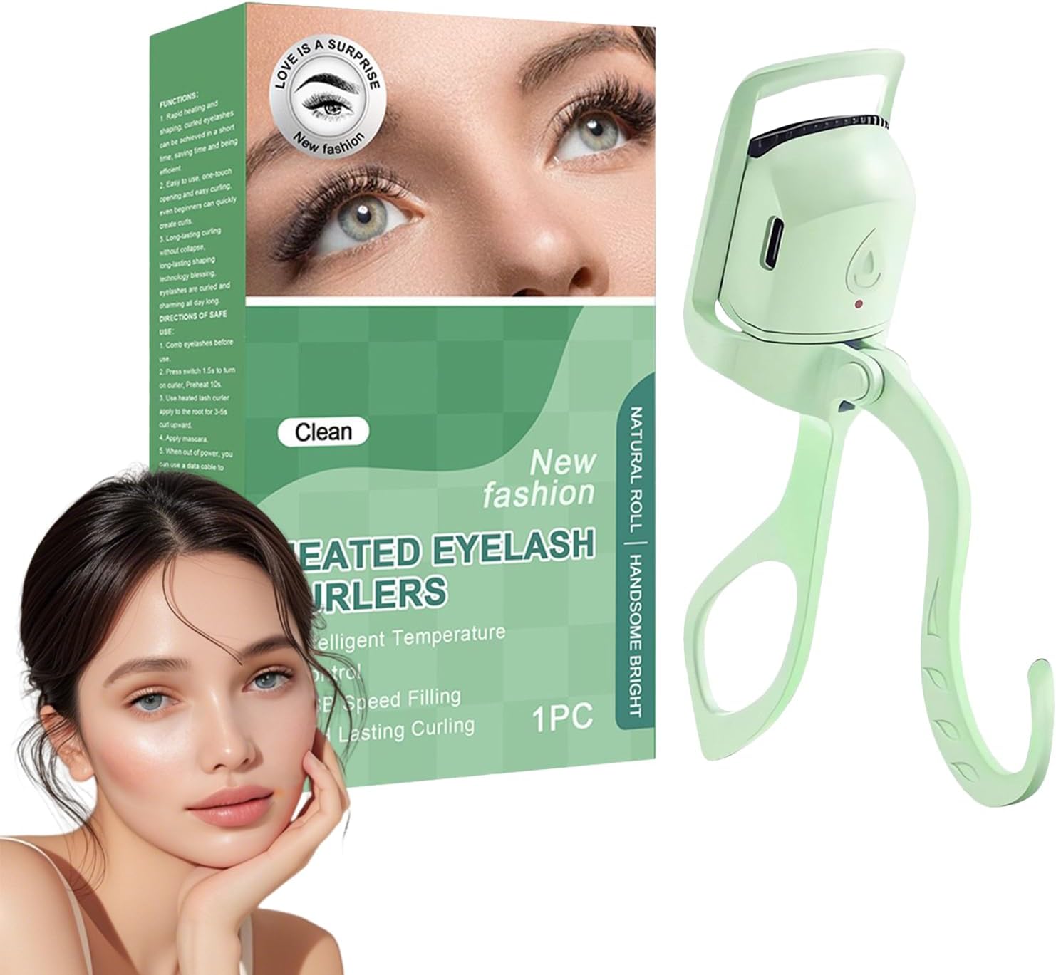 Lash Curler – Eye Lash Curler | Verwarmde Wimpers Krulspelden | Elektrische Oplaadbare Wimpers Krulspelden | Langdurige Draagbare Beauty Tools Lift voor Beginners Meisjes Vrouwen Reizen Salon Party