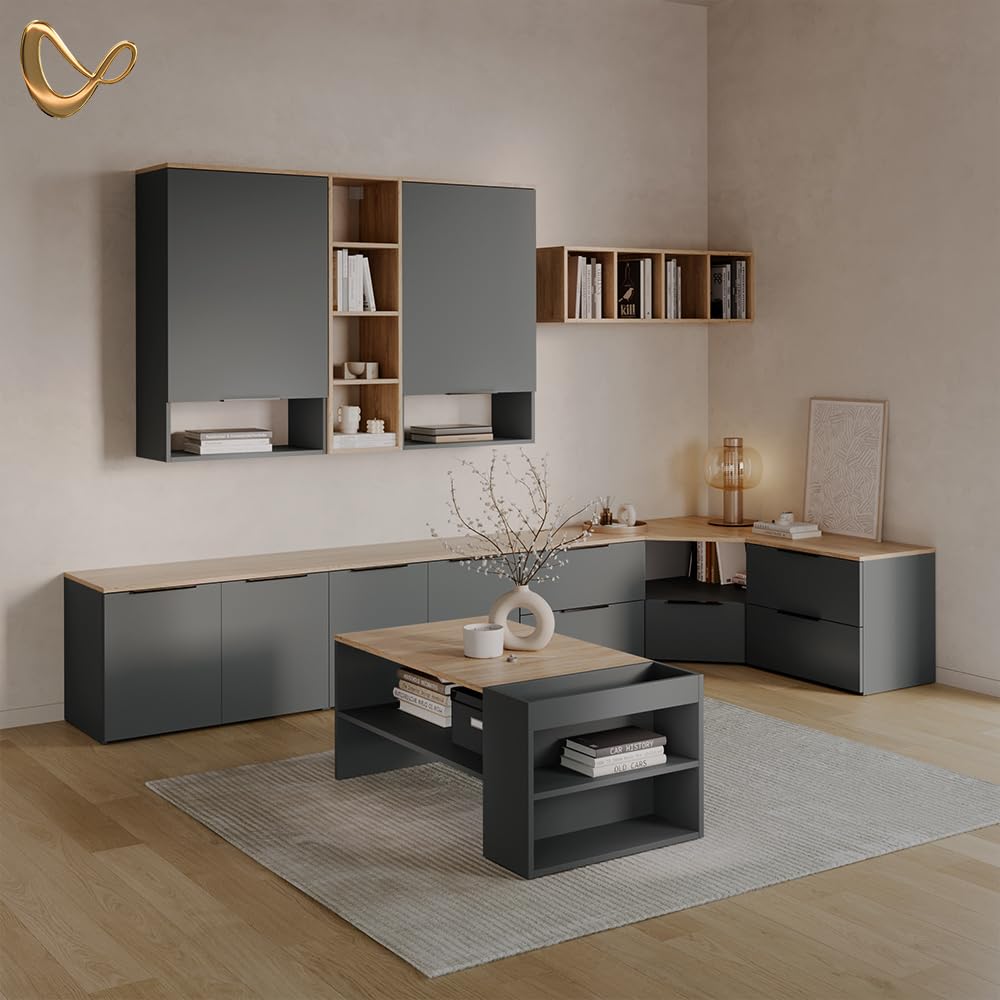 Livinity Meuble-paroi Piave Anthracite