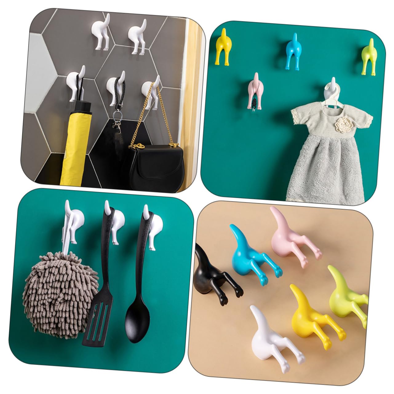 NUOBESTY 3 Series Gancho De Bata De Pared Manos Ganchos De Pared De Baño Creativo Baño Baños Gancho Funcional Ganchos Negros Mate Toalleros Rústicos Toallas Abs 5 Piezas X 3
