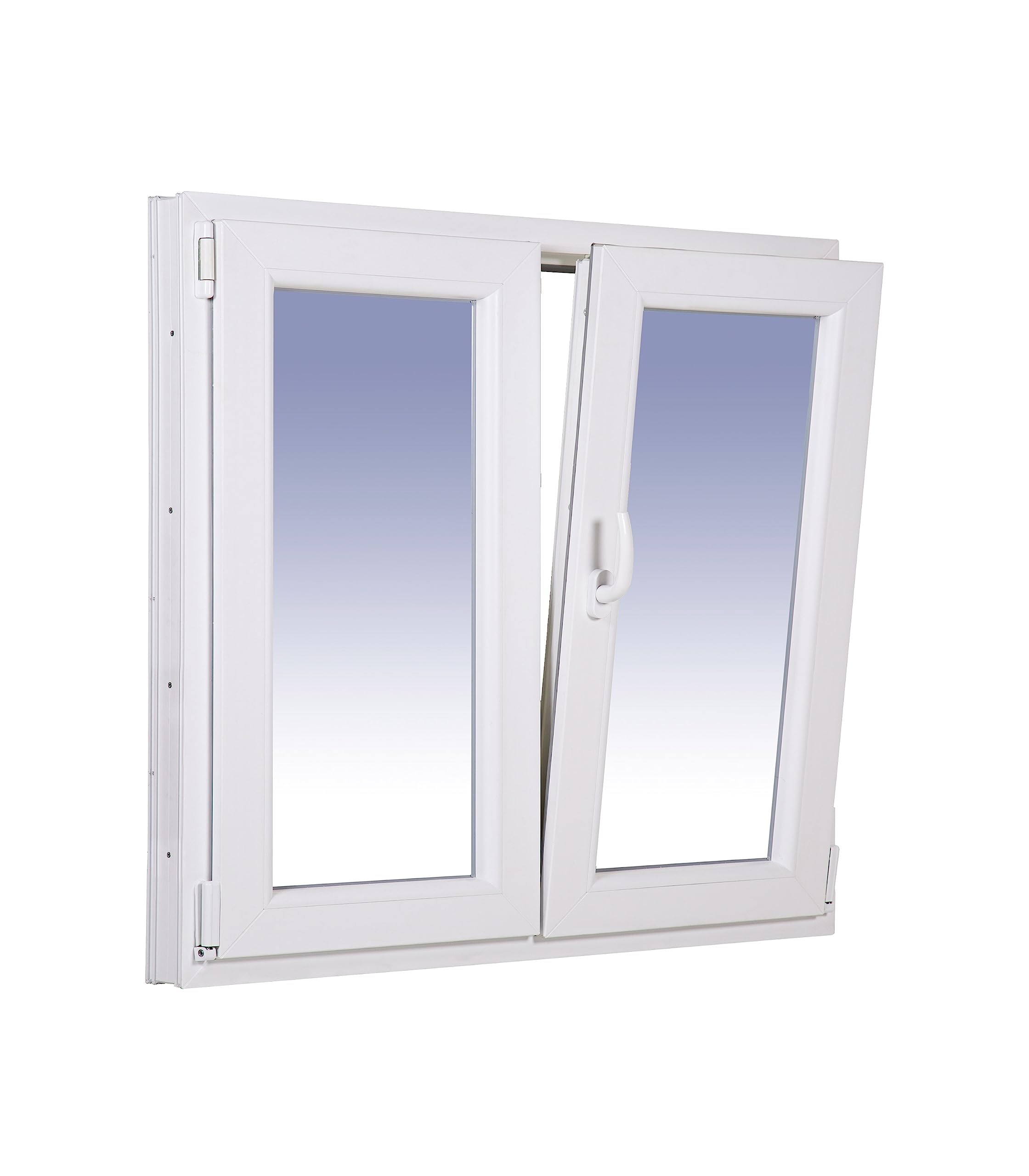 Ventanastock PVC 1000x1000 Practicable Oscilobatiente 2 hojas