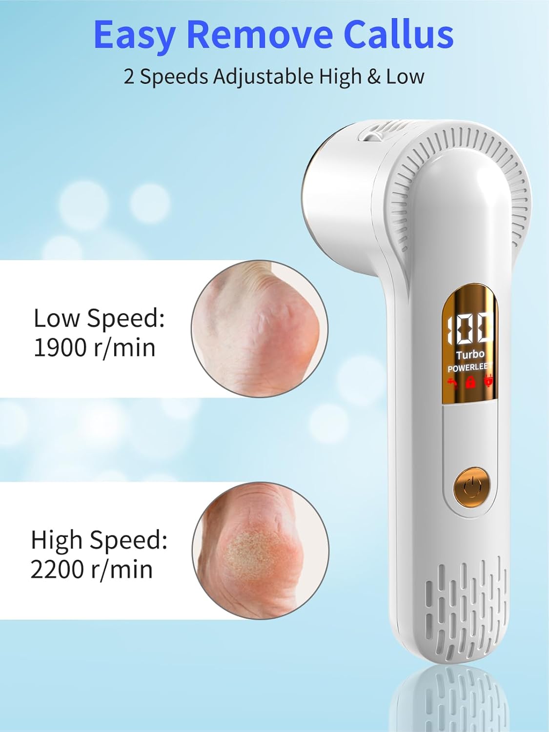 Electric Feet Callus Remover (with Dander Vacuum), USB Rechargeable Pedicure Device for Foot Care, Portable Power Foot File Tool for Dead Hard Skin Remove, Make Your Feet Soft Smooth - Image 5