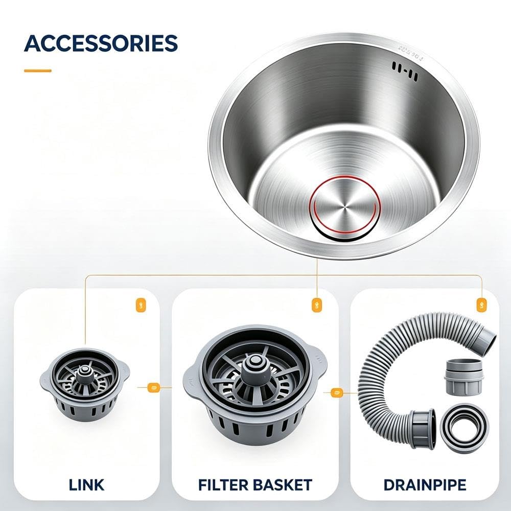 Cucina per camper da esterno lavandino con Set Di Drenaggio, design moderno