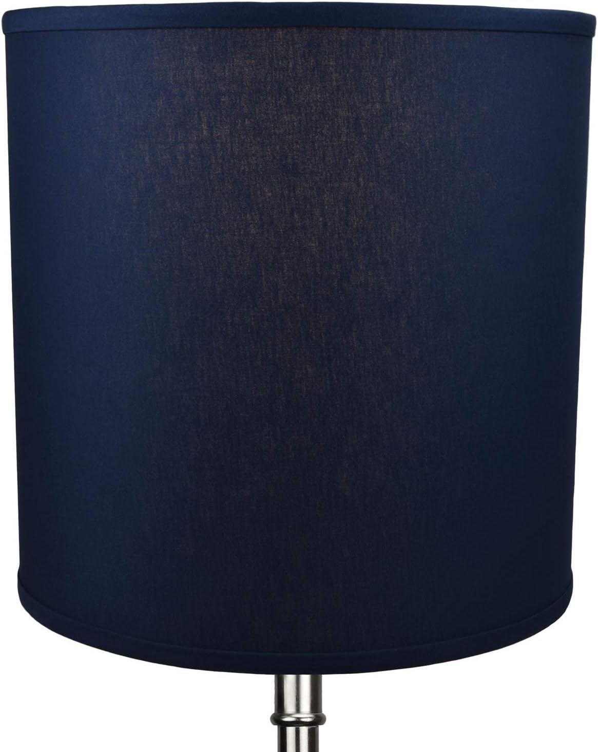 FenchelShades.com Lampshade 15" Top Diameter x 15" Bottom Diameter x 15" Slant Height with A Washer Attachment and Bulb Clip Adapter for Standard Edison-Style Lightbulb (Navy Blue)