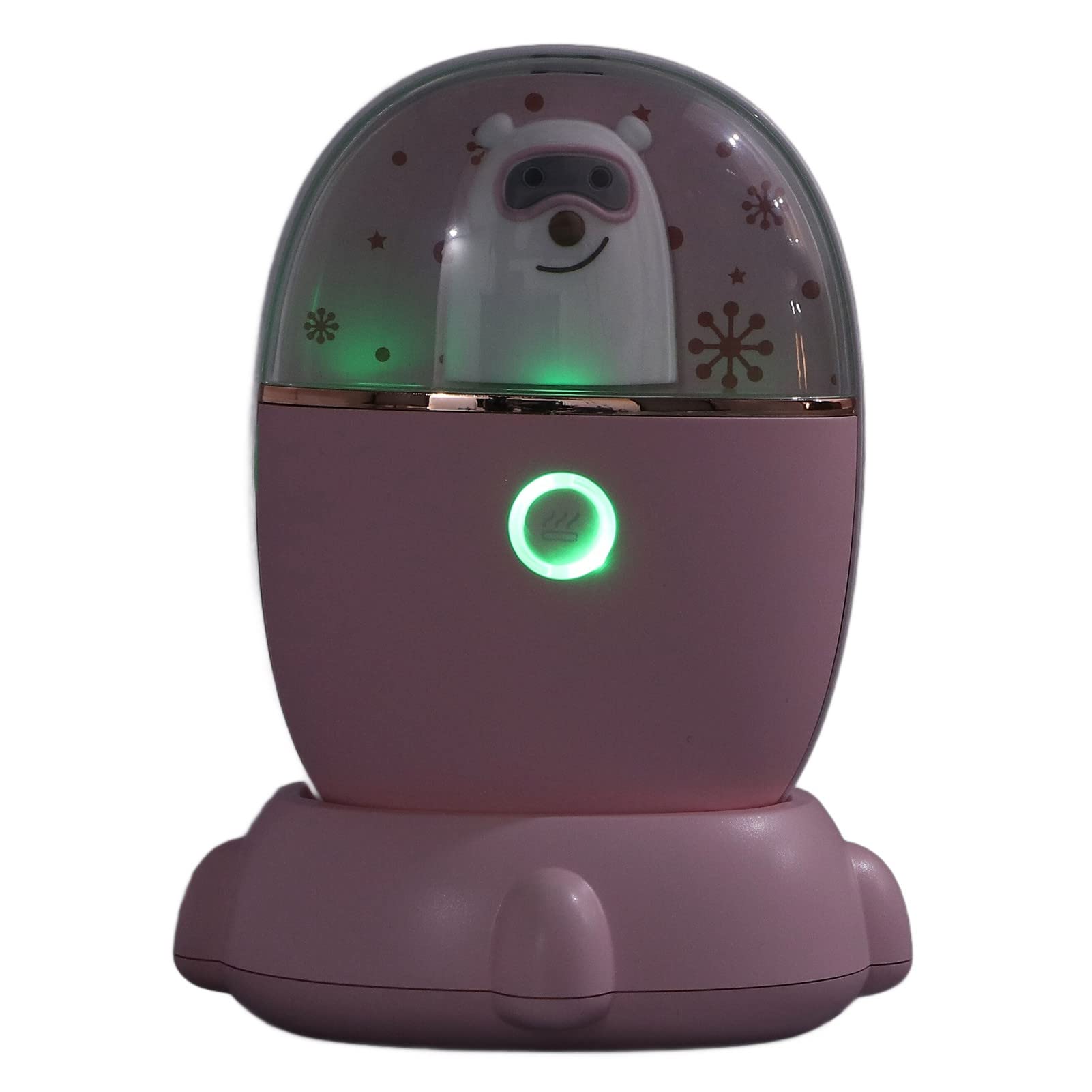 Scaldamani ricaricabile Piccolo scaldamani portatile bifacciale con ricarica USB per il viaggio a casa (Rosa)