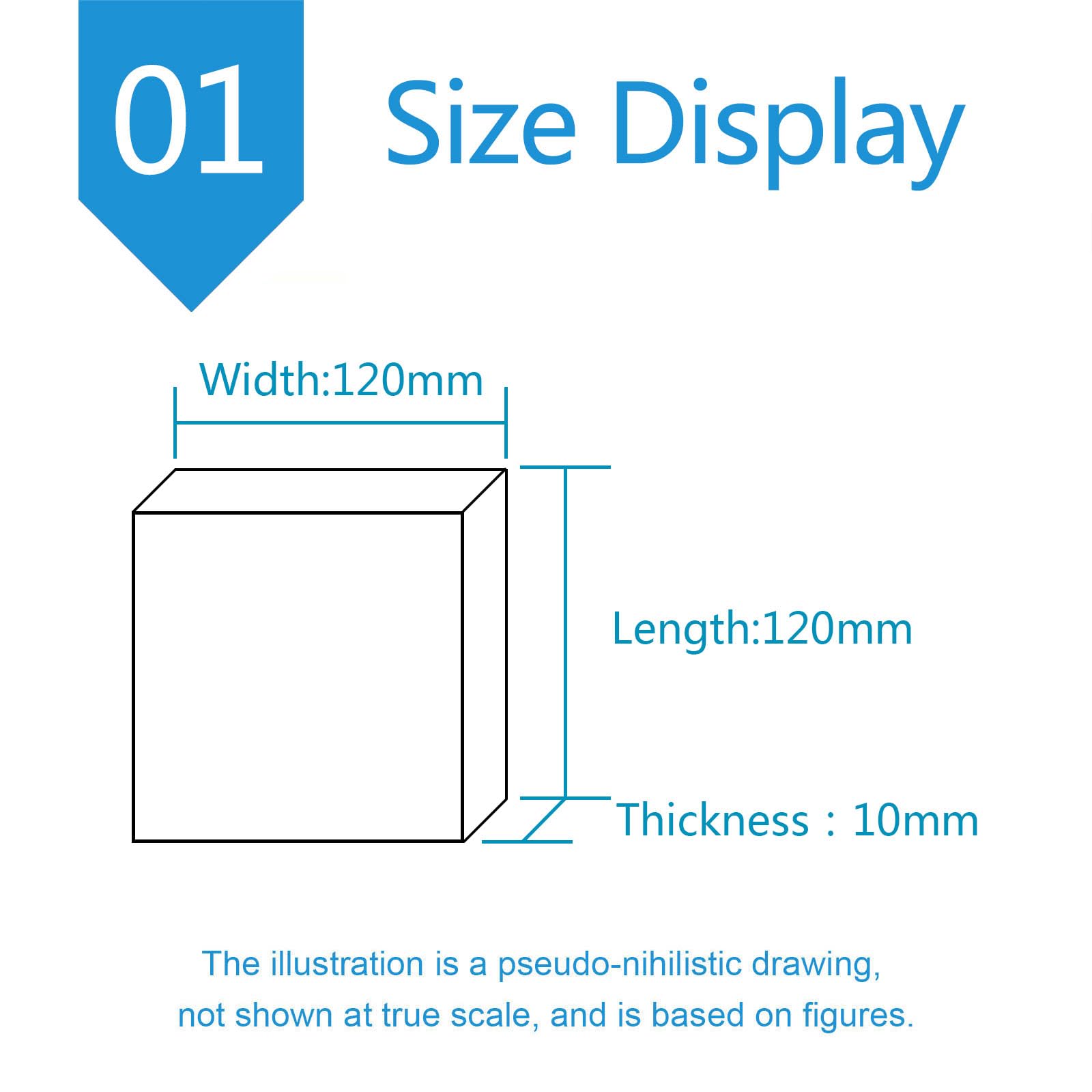 Akrylowy blok ekspozycyjny 120 mm x 120 mm, 18 sztuk z 4 dodatkowymi arkuszami, idealny do rękodzieła, projektów DIY i dekoracji wnętrz