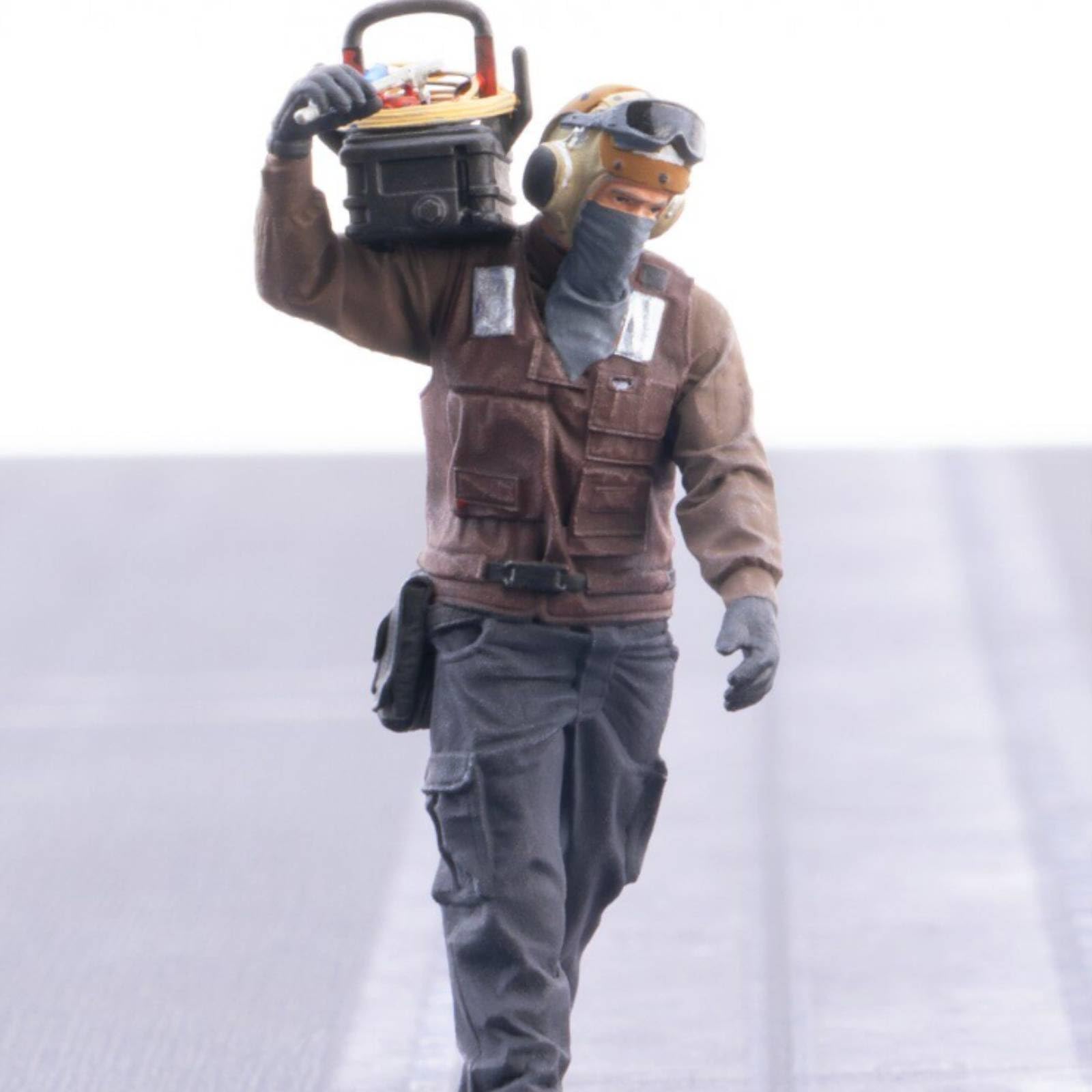 Qianly Naval Maintenance Figura Modellistica, Equipaggio Di Manutenzione Della Marina Degli Stati Uniti, Scala 1/48, Con Cavo Avvolto