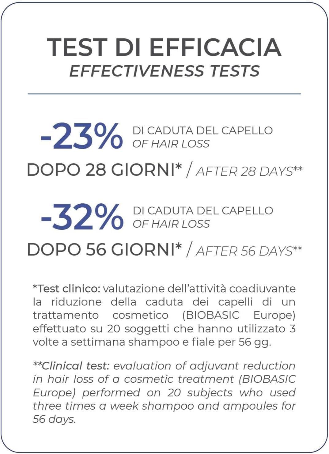 Bioactive Hair Treatment Action Amp 10 Fiale 7.5 ml anti-caduta | azione urto con Estratti vegetali di Achillea, Fanfara, China Rossa e Provitamina B5