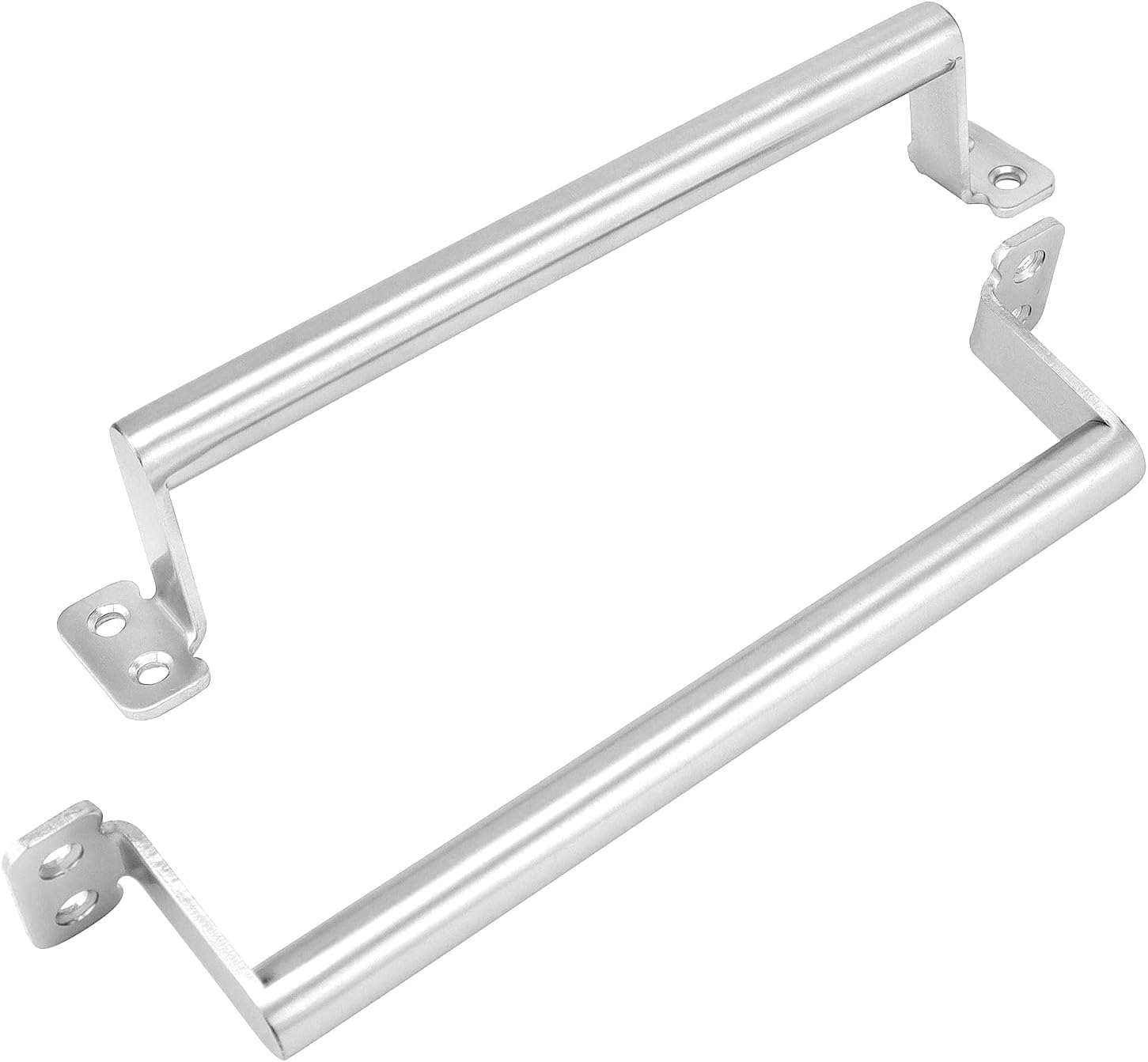 QWORK Large Pull Handle Stainless Steel Barn Handle - Cabinet, Sliding Door, Closet, Keyless Entry Door, Fence Door, Barn Door, Gate - Set of 4 with Screws Included