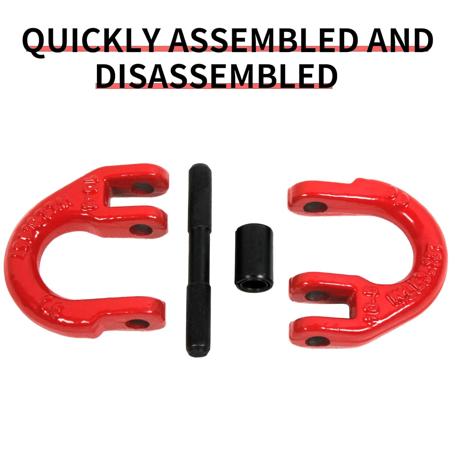 4 Pack G80 Alloy Steel Hammer Lock Coupling Connecting Rod, 3/8 "Painted Hammer Lock Coupling 7100 lbs Working Load Limit