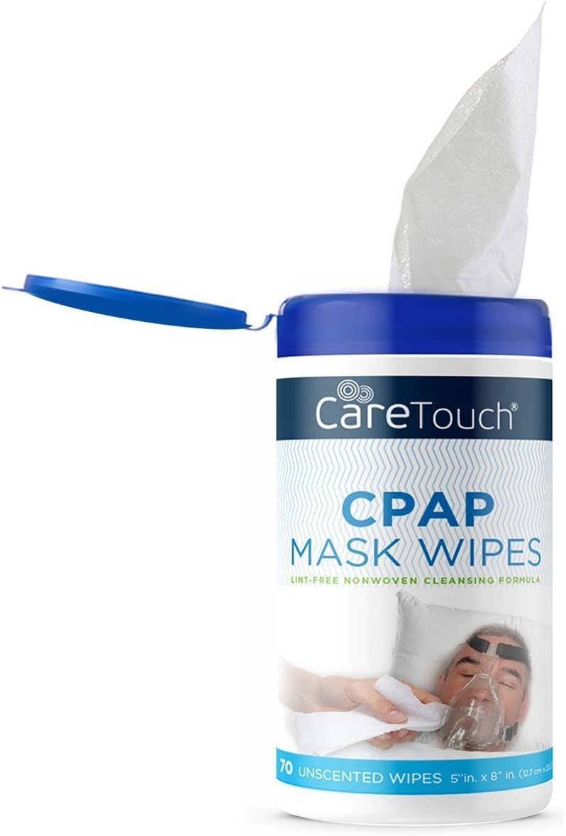 Care Touch CPAP Wipes - Unscented | CPAP Cleaner | 3 Packs of 70 Unscented CPAP Mask Cleaning Wipes (210 Total) : Health & Household
