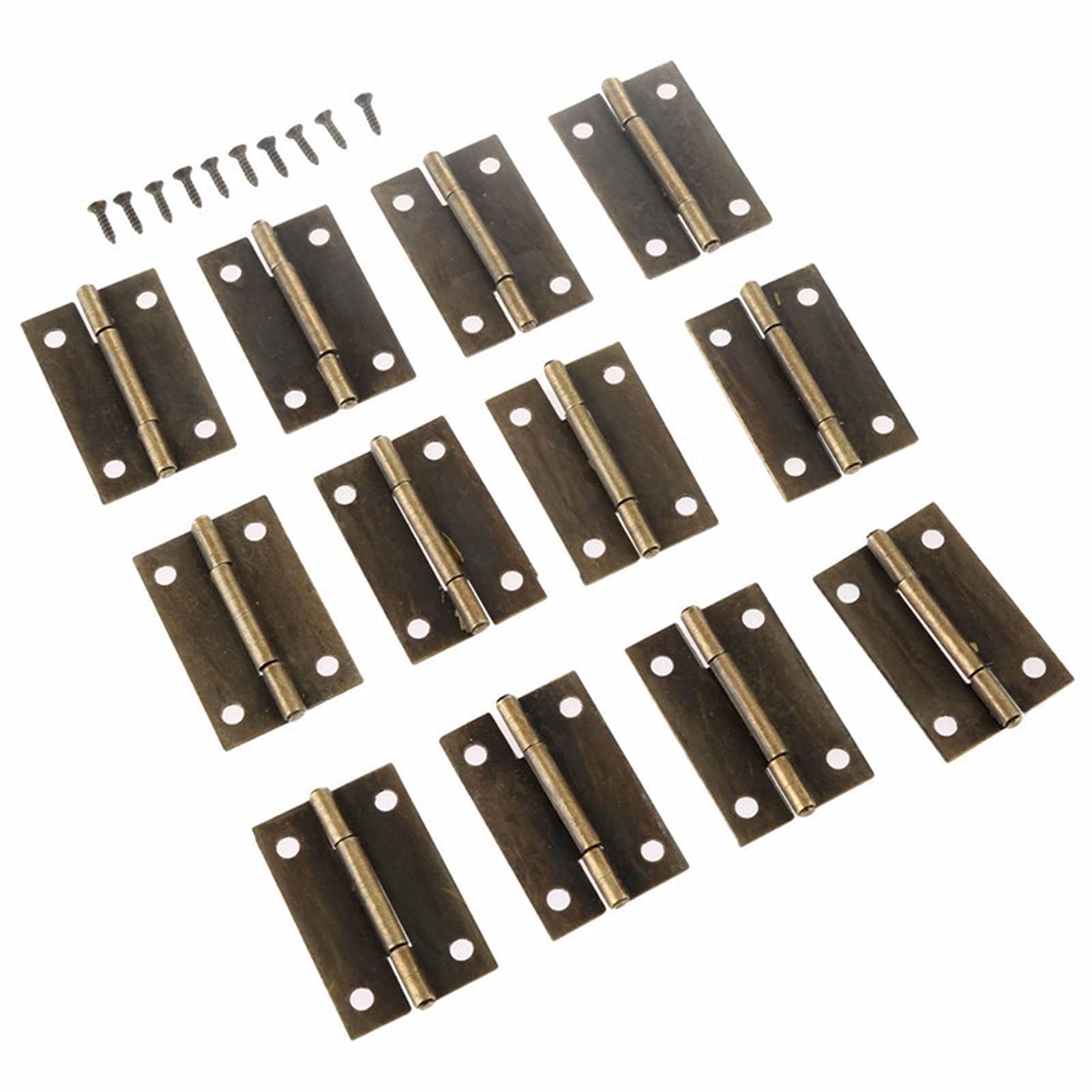 Nvsfzgiyg One Color Hinge, 20Pcs V-Intage Bronze Drawer Cabinet Wooden Furniture Jewelry Gift Wood Box 3825Mm