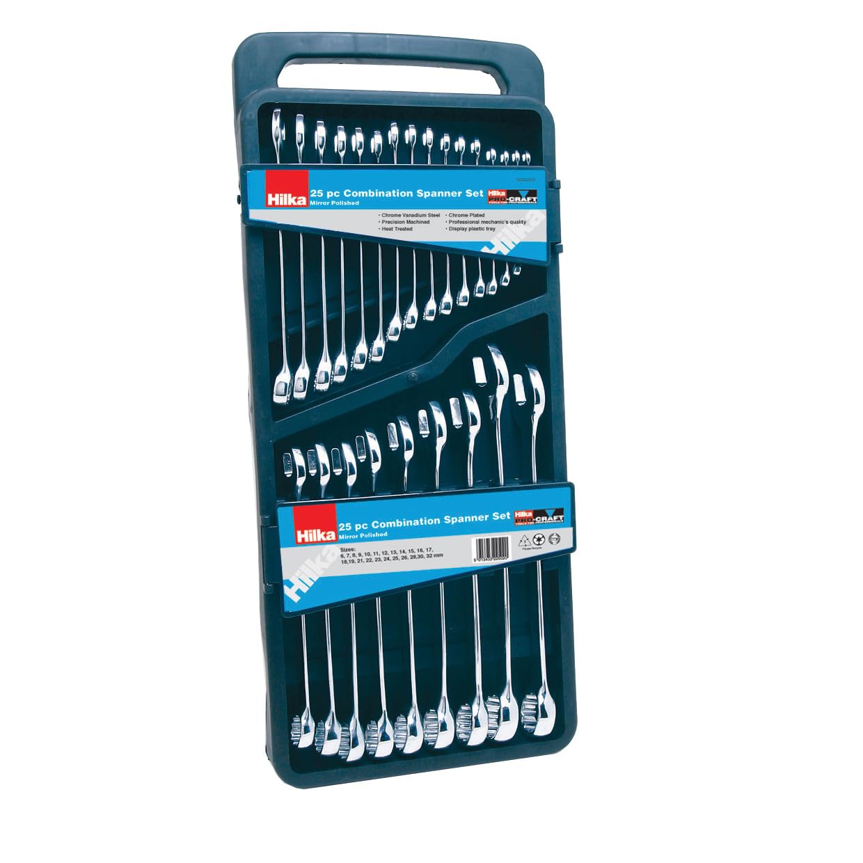 Hilka Chrome 16202502 Metric Pro Craft Combination Spanner Set