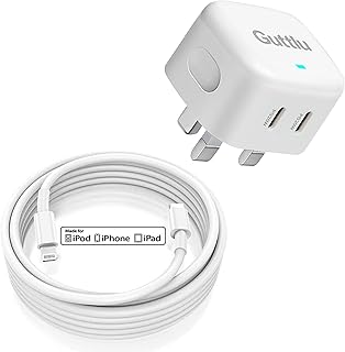 Guttlu 40W USB C Charger with MFI Certified 2 Meter Cable fast charger plug Compatible with iPhone 14 Pro/iPhone 14 Pro Max/ 14 Plus/13 12 11 X XR XS SE 8 Mini usb c plug phone charger and cable 6ft