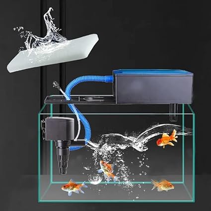 RS Electricals RS-188A 3 in 1 Multi Functions Aquarium Top Filter with Free 1 Feet Sponge (Suits 25 CM - 38 CM Aquarium Fish Tank)