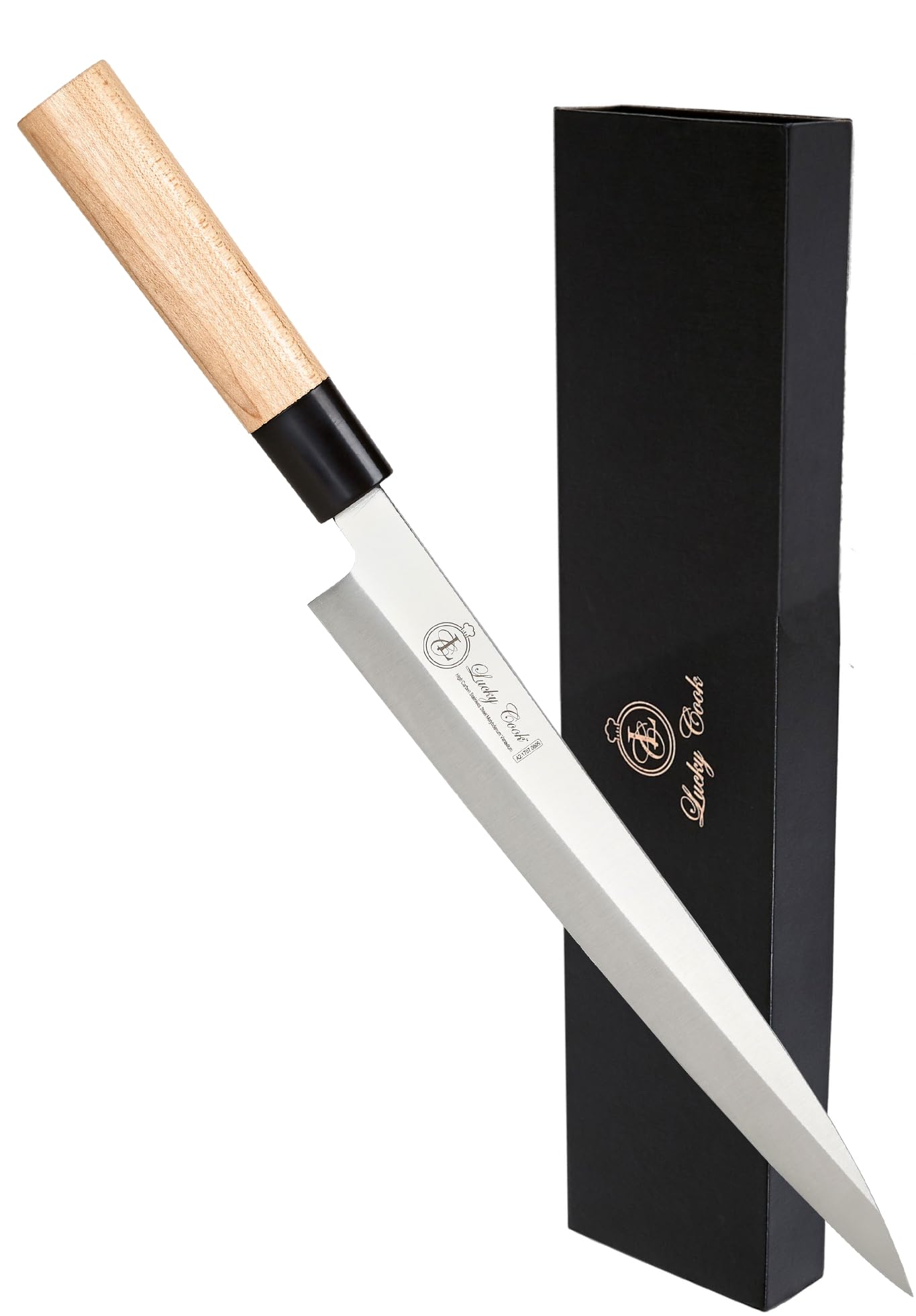 10” Sashimi Sushi Knife – Ultra Sharp Traditional Japanese Sushi Knife for Sashimi, Fish Filleting & Precision Slicing – Premium Stainless Steel Blade, Pakkawood Handle & Gift Box