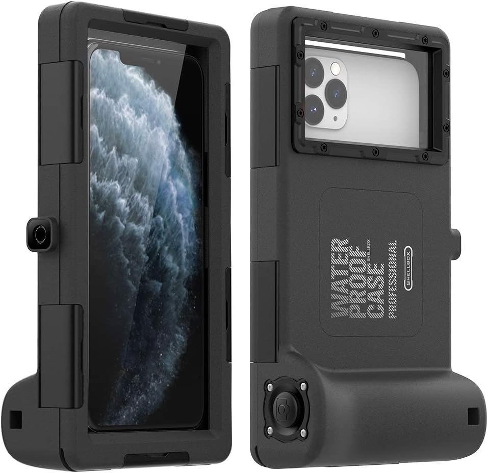 Zimu Joy [15m/50ft] Universal Waterproof Housing Case for iPhone11 Pro Max XS Max XR X 8 7 6S Plus, Underwater Dive Case for Galaxy note10 10+ s10 s8 s8p s9 s9plus note8/9 up to 6.8" (Black)