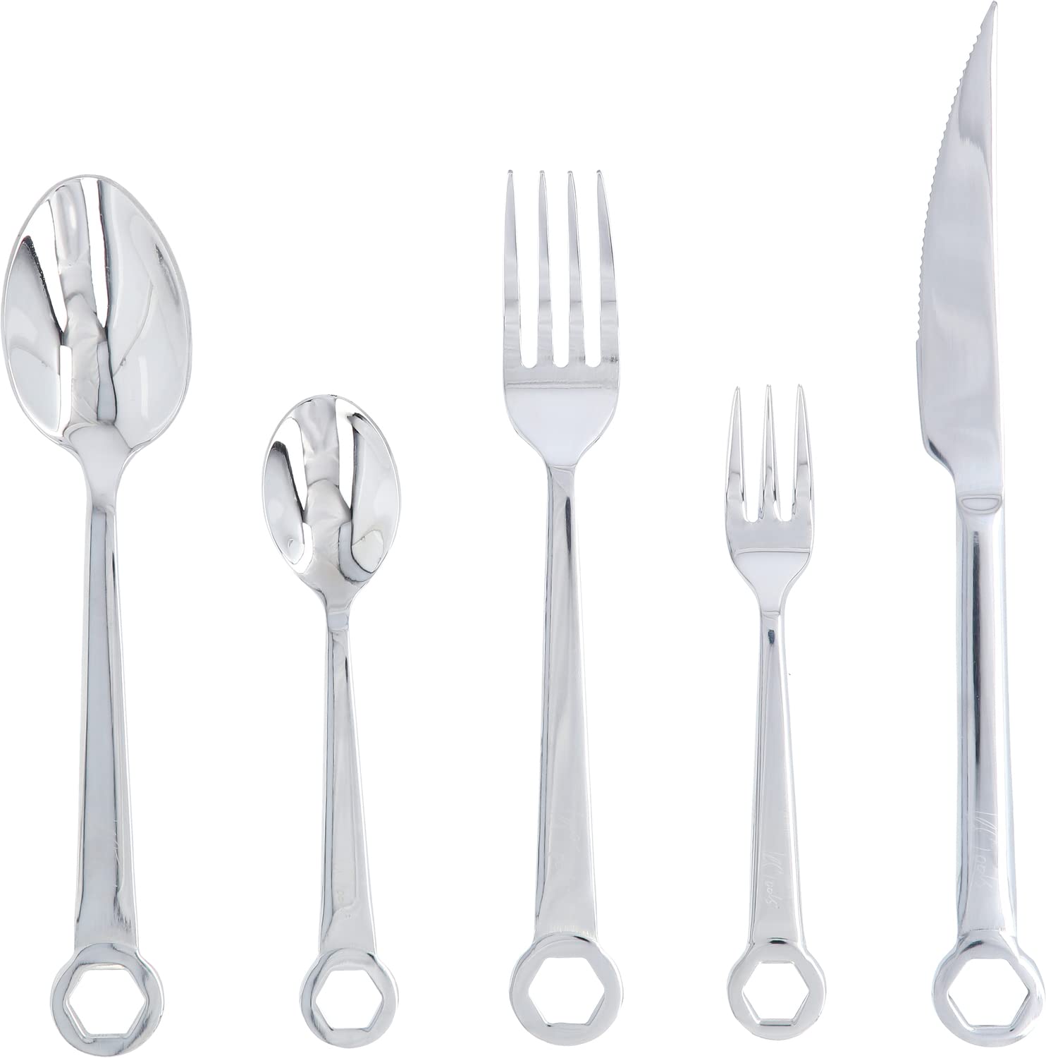 KS Tools 11105 Besteck-Set 5-tlg, Edelstahl