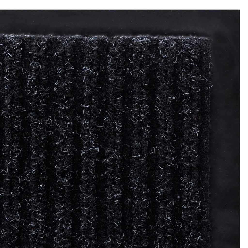 Zerbino nero, 90 x 150 cm, in PVC | Retro antiscivolo, flessibile arrotolabile, facile da pulire, per casa e ufficio