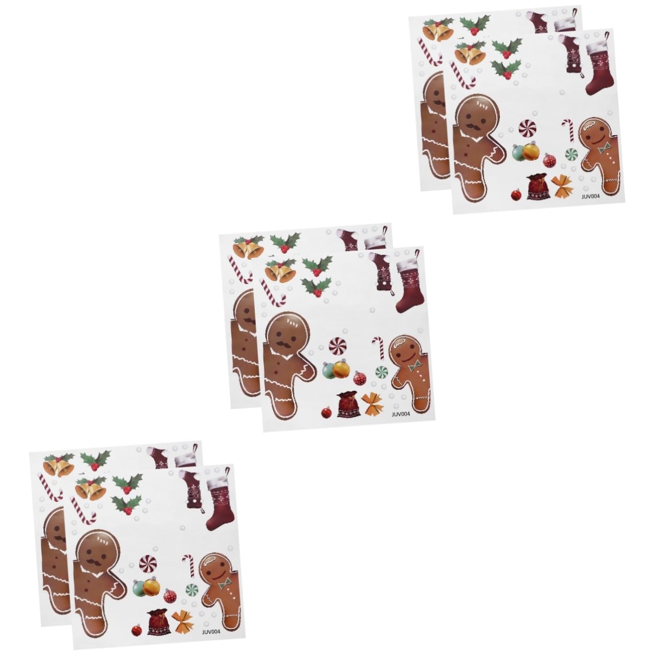 Cabilock 3 Juegos Pegatina Exterior Guirnalda Muro Decoración Dormitorio Navideños Calcomanías De Ventana De Pared De Navidad La Navidad Se Aferra De Polivinilo 2 Hojas * 3
