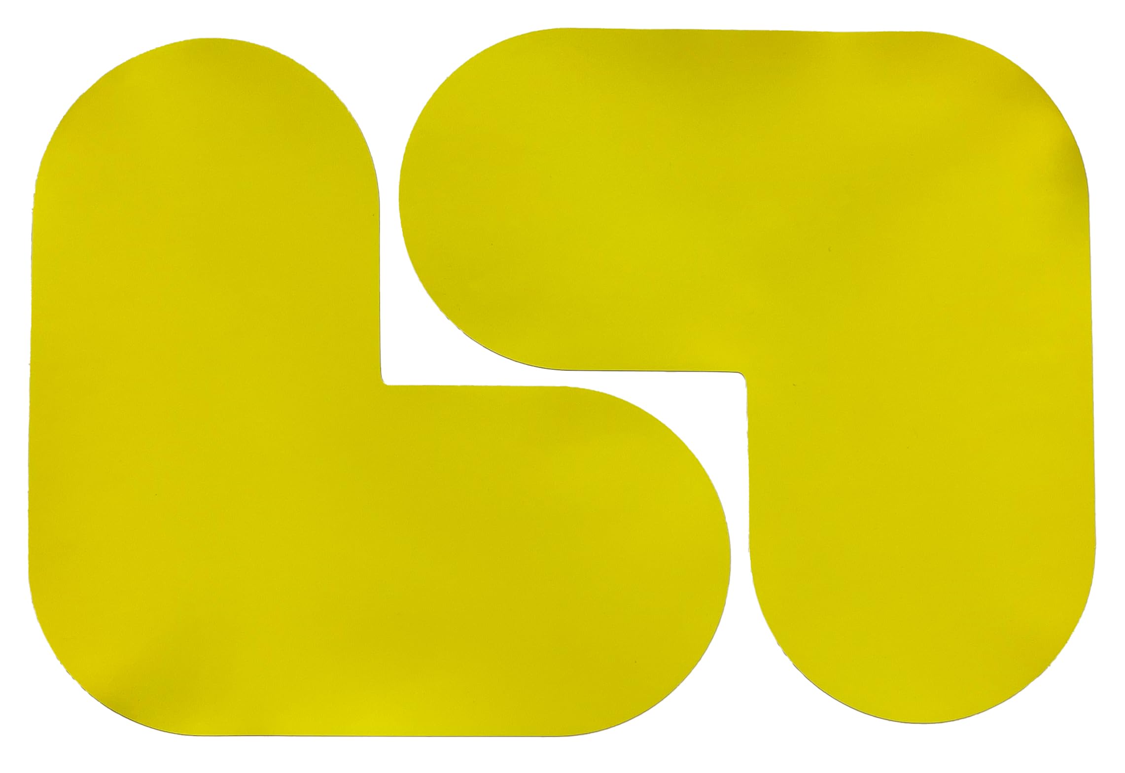 Outline Corner Floor Marking Safety Sticker, Anti-slip, for indoor use (Yellow, 50 pack)