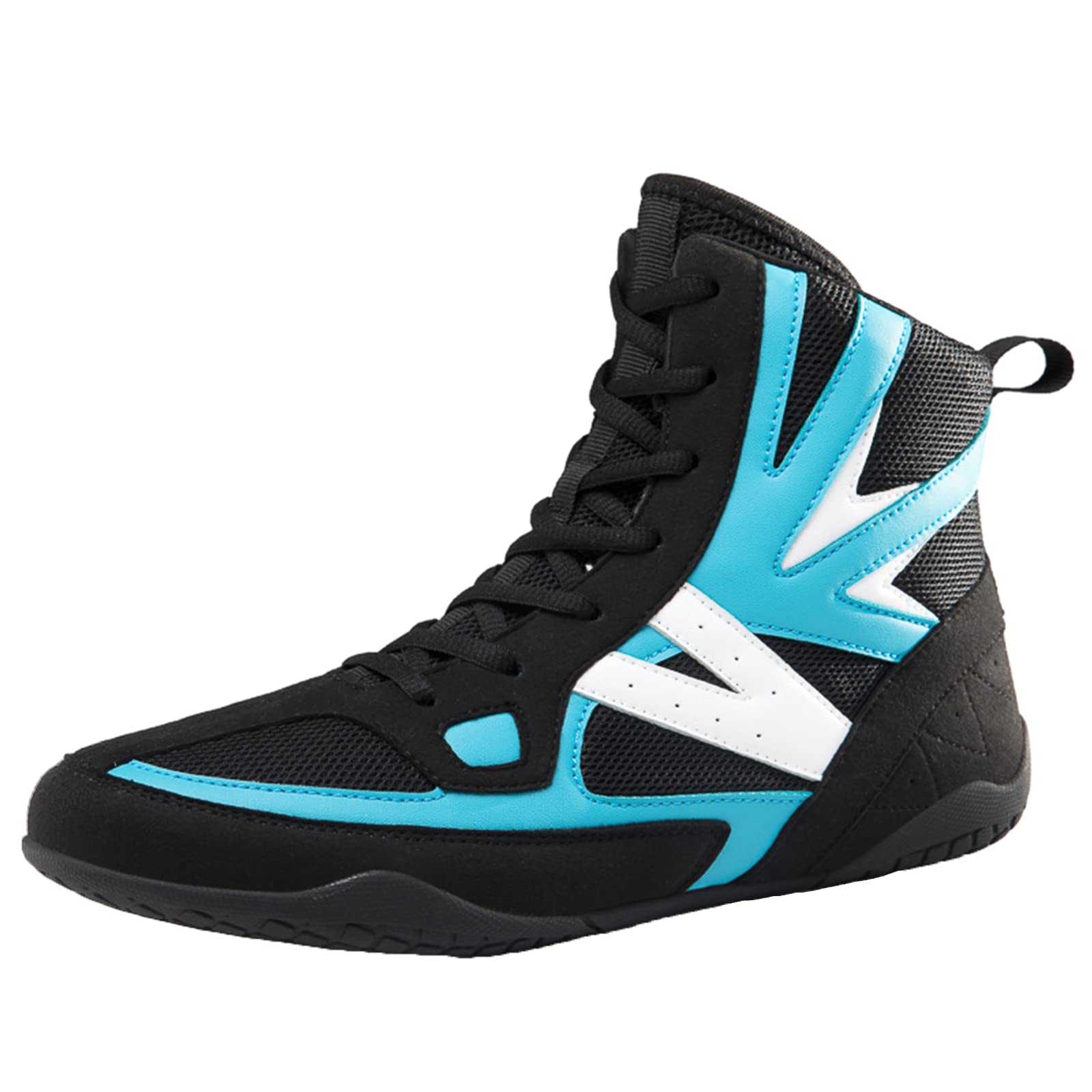 NGARY Zapatos de lucha libre para hombre, botas de levantamiento de pesas, de malla, ligeros, para culturismo, gimnasio, entrenamiento
