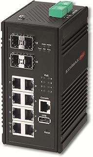 Edimax Industrial 8-Port Gigabit PoE+ Web Managed Switch with, W126273050 (PoE+ Web Managed Switch with 4 SFP Slots IGS-5408P, Managed, Gigabit Ethernet (10/100/1000), Power Over)